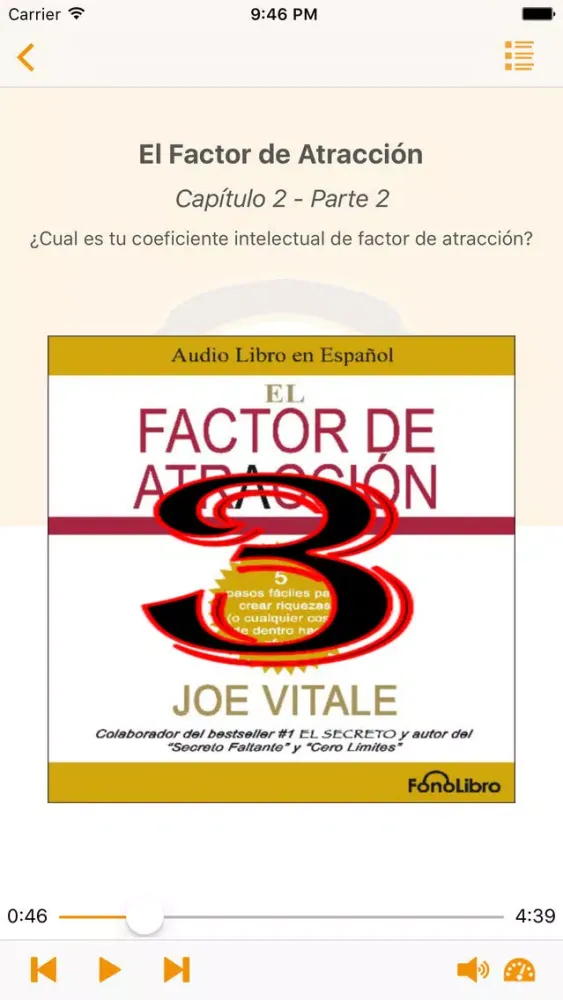 Tangkapan layar El Factor de Atracción - Joe Vitale