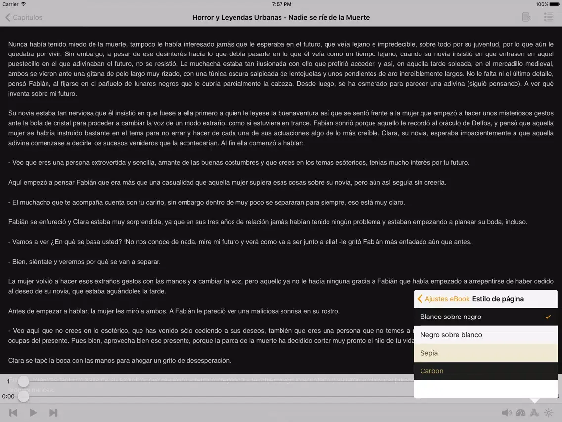 Horror y Leyendas Urbanas - AudioEbook iPad  Screenshots