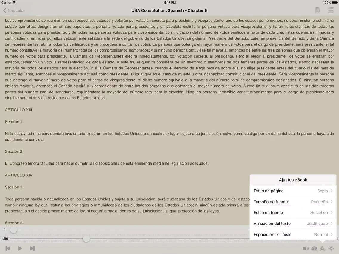 USA Constitution. Spanish Audiobook iPad  سکرین شاٹس