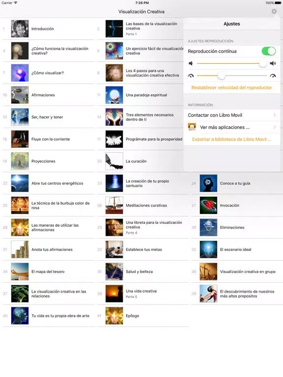 Visualización Creativa - Audiolibro de Autoayuda iPad  스크린샷