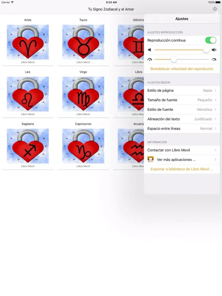 Capturas de pantalla de Tu Signo Zodiacal y el Amor - AudioEbook iPad 