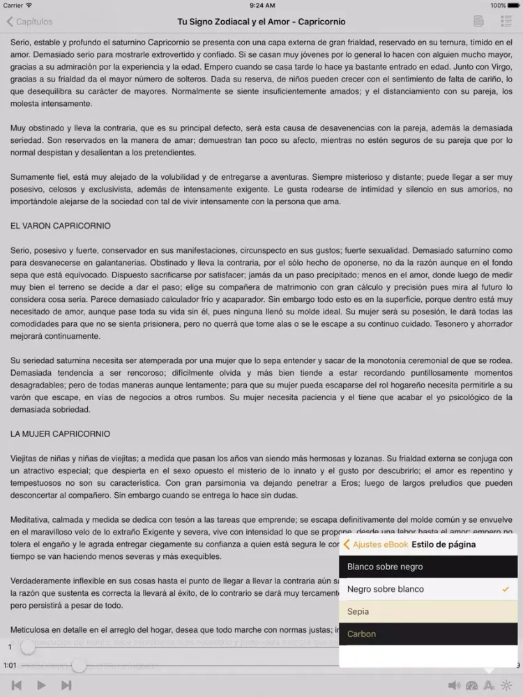 Capturas de pantalla de Tu Signo Zodiacal y el Amor - AudioEbook iPad 