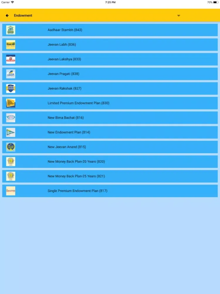تصاویر LIC Quick Quotes iPad 