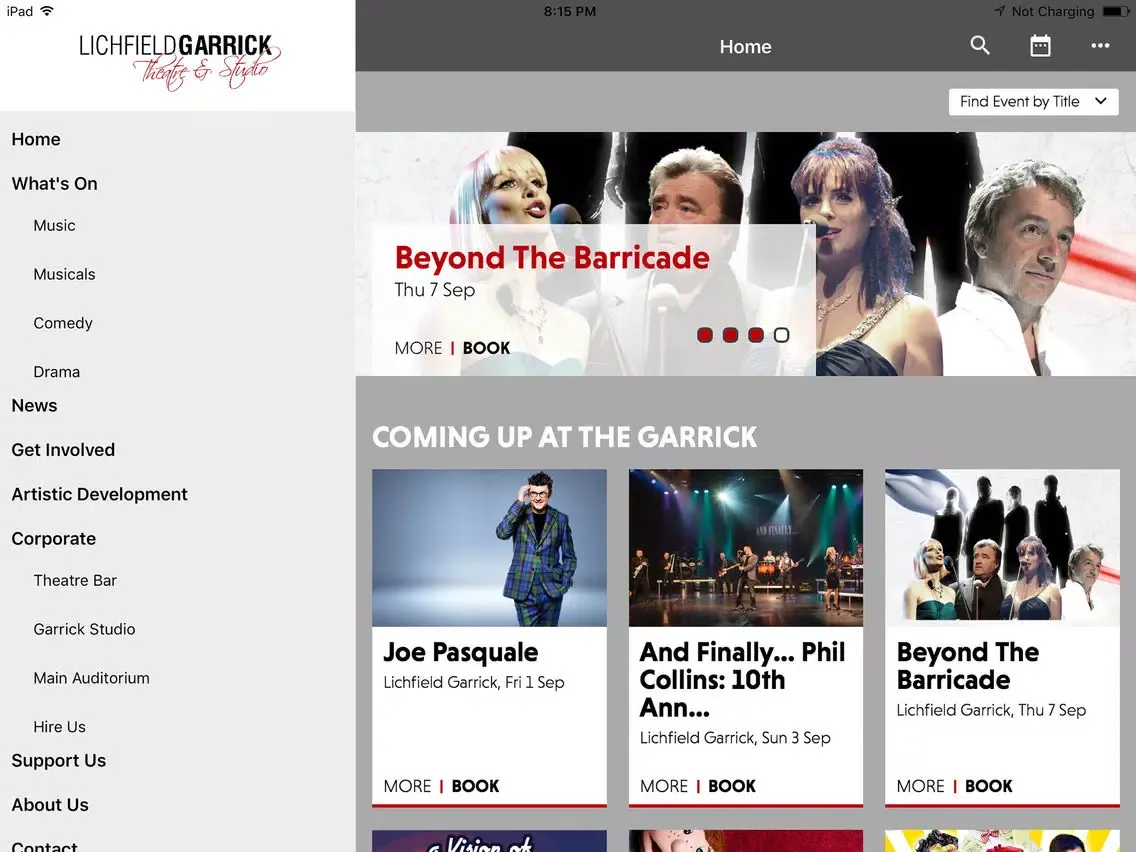 Ảnh chụp màn hình của Lichfield Garrick Theatre iPad 