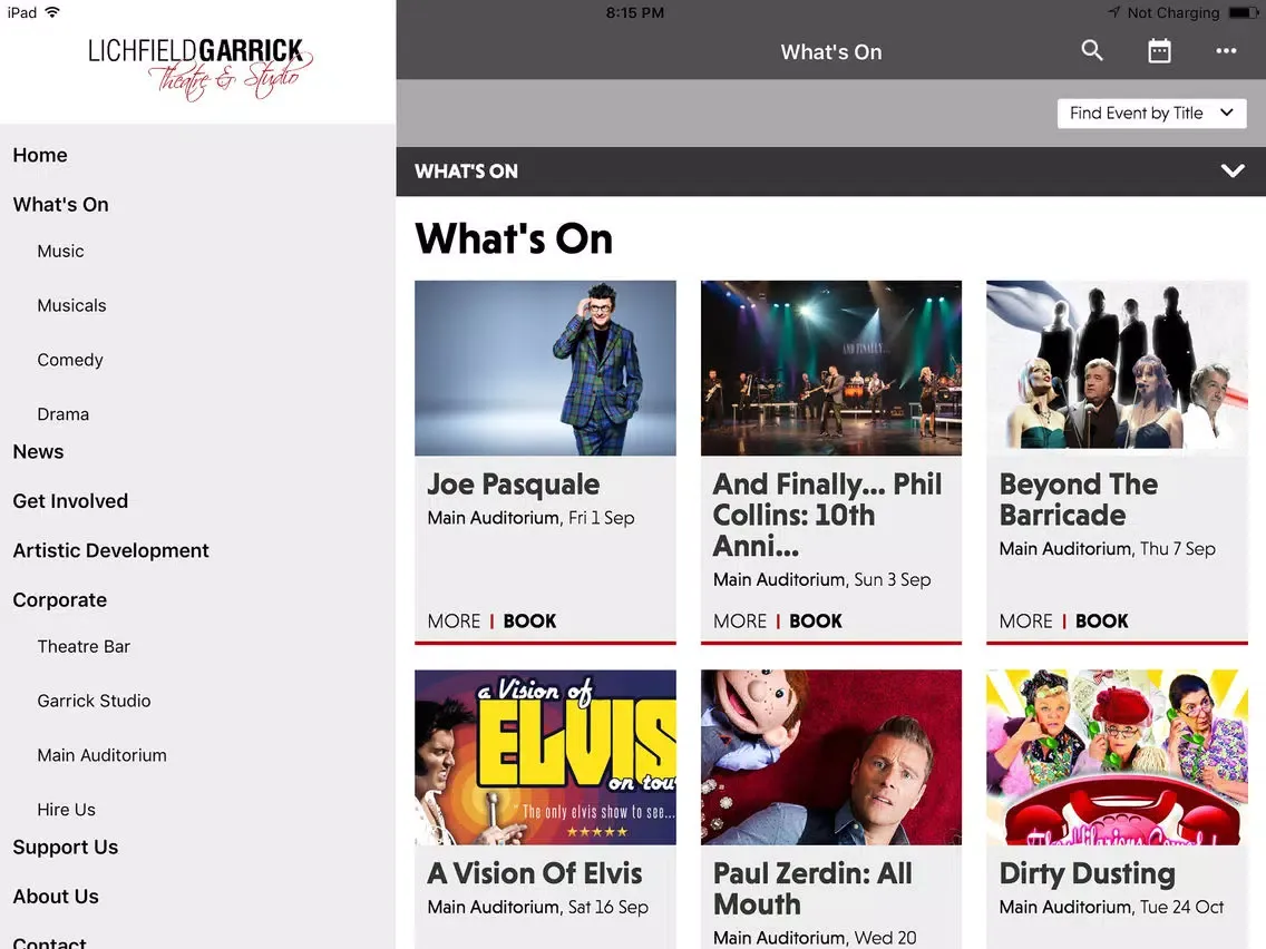 Ảnh chụp màn hình của Lichfield Garrick Theatre iPad 