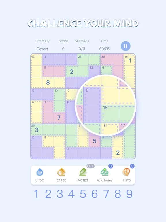 Ảnh chụp màn hình của Killer Sudoku Master-SumSudoku iPad 