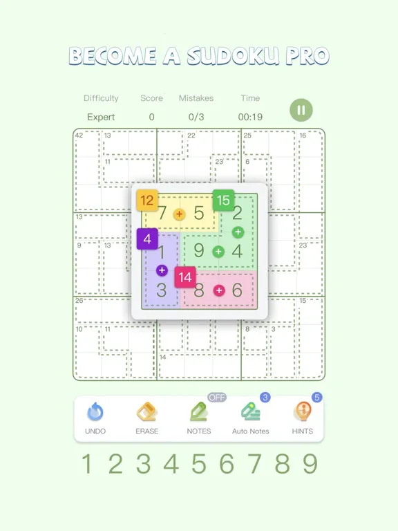 Ảnh chụp màn hình của Killer Sudoku Master-SumSudoku iPad 
