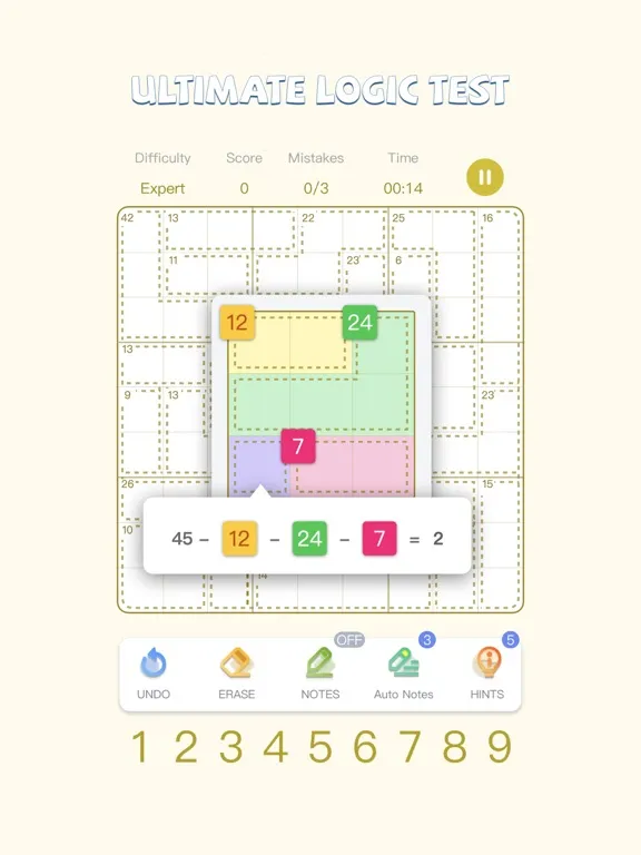 Ảnh chụp màn hình của Killer Sudoku Master-SumSudoku iPad 