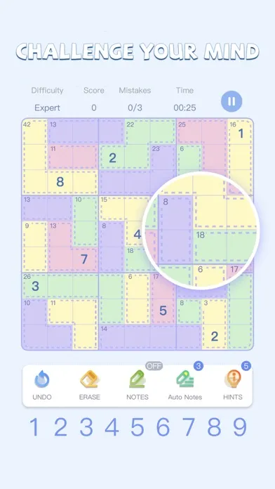 Ảnh chụp màn hình của Killer Sudoku Master-SumSudoku