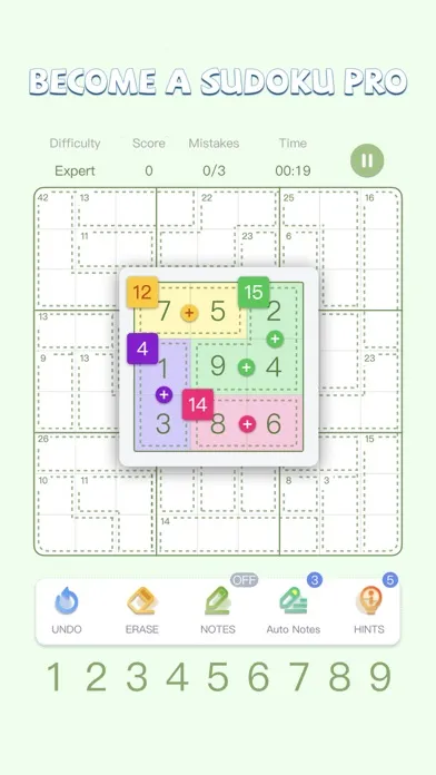 Ảnh chụp màn hình của Killer Sudoku Master-SumSudoku