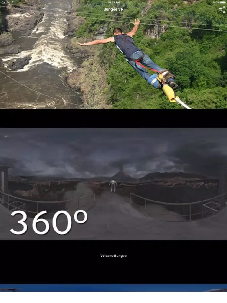 Bungee Jump Vr Video for Cardboard iPad  स्क्रीनशॉट