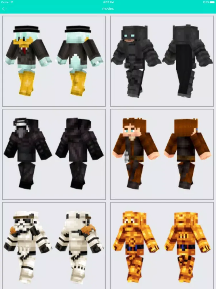 Skins for Minecraft PE - Best Boys & Girls Skins iPad Screenshots