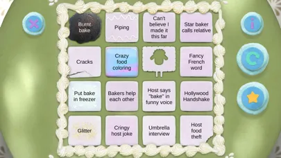 Ảnh chụp màn hình của Great British Baking Bingo