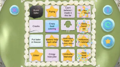 Ảnh chụp màn hình của Great British Baking Bingo