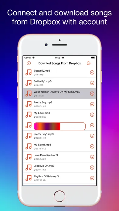 Capturas de tela do Audio Player for Offline Music