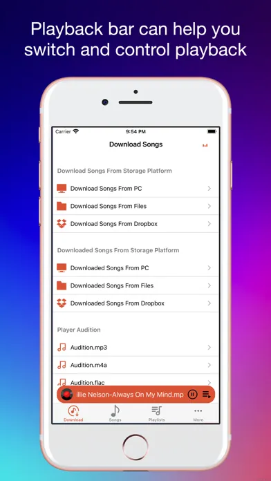 Capturas de tela do Audio Player for Offline Music