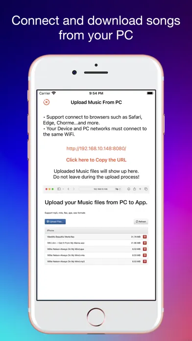 Capturas de tela do Audio Player for Offline Music