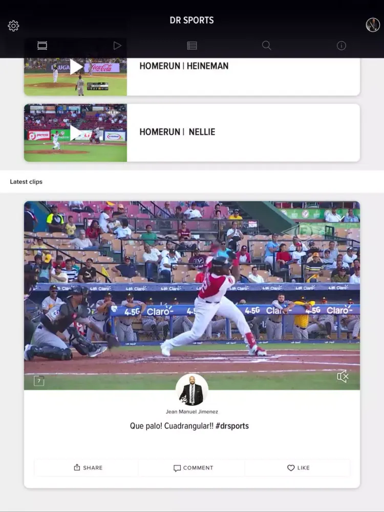 ภาพหน้าจอของ DR Sports iPad 