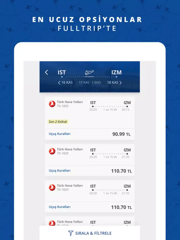 Capturas de pantalla de Fulltrip: Uçak Bileti, Otel iPad 