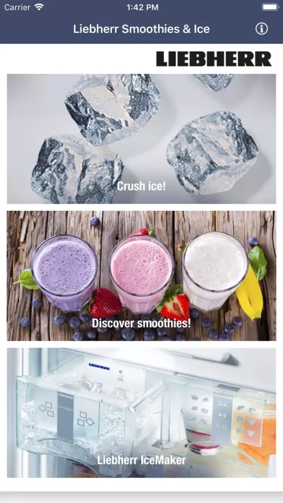 Liebherr Smoothies & Ice سکرین شاٹس