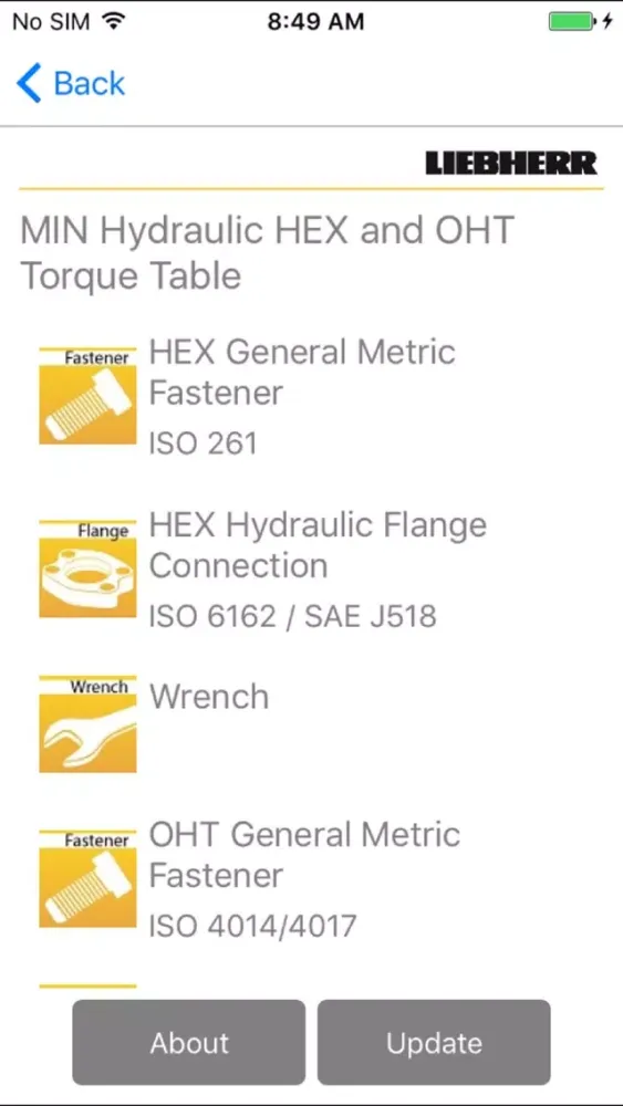 Скриншоты Liebherr Mining Torque Table