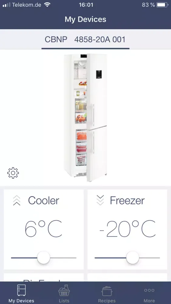 Liebherr SmartDevice 스크린샷