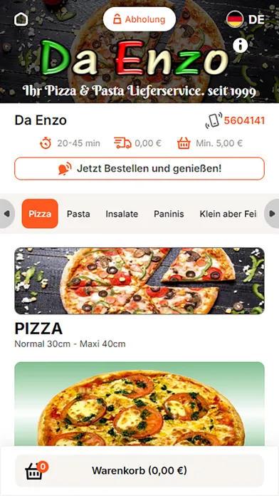 Pizzeria Da Enzo Bielefeld سکرین شاٹس