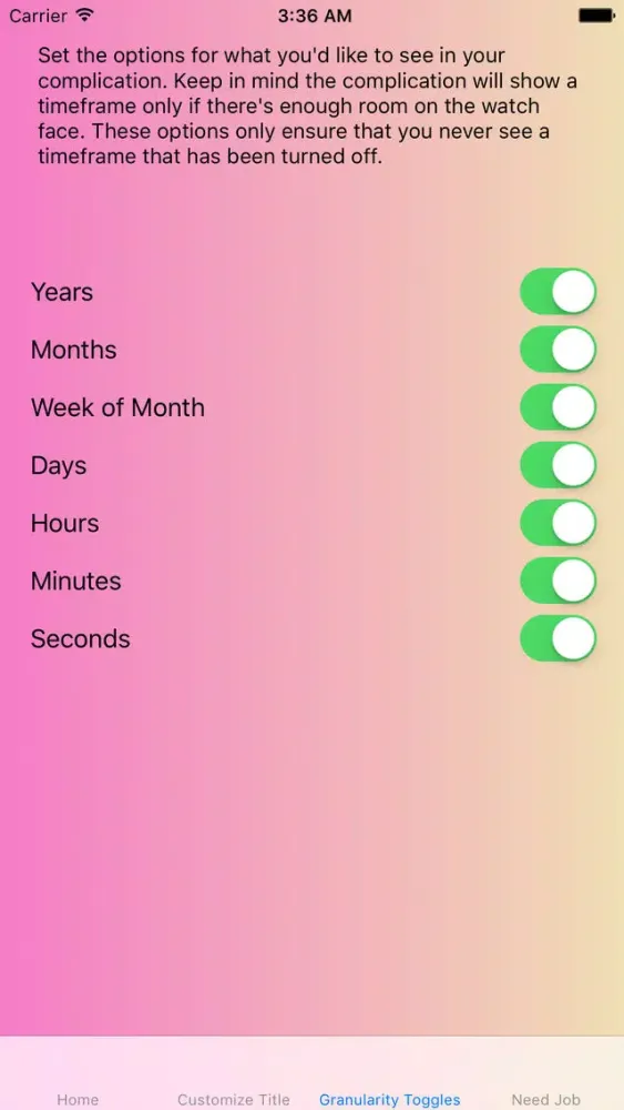 Capturas de tela do Event Countdown for Apple Watch