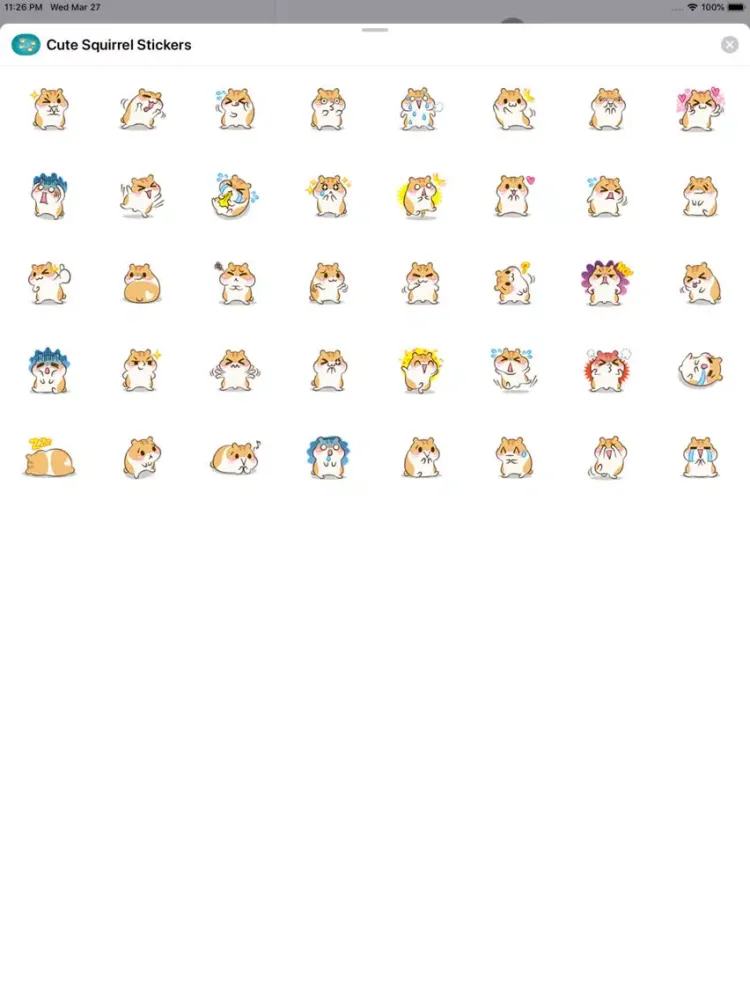 Cute Squirrel Stickers iPad  Ekran Görüntüleri
