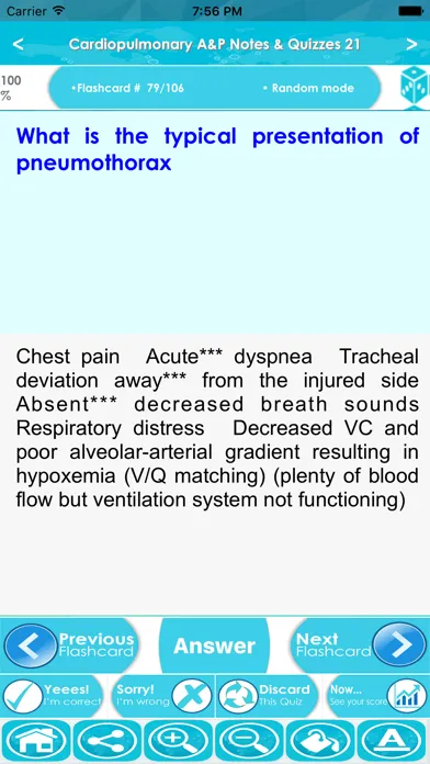 Zrzuty ekranu Cardiopulmonary A&P Exam Prep
