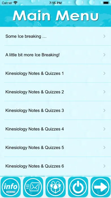 Capturas de pantalla de Kinesiology Exam Review App