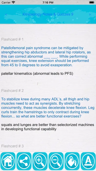 Capturas de pantalla de Kinesiology Exam Review App