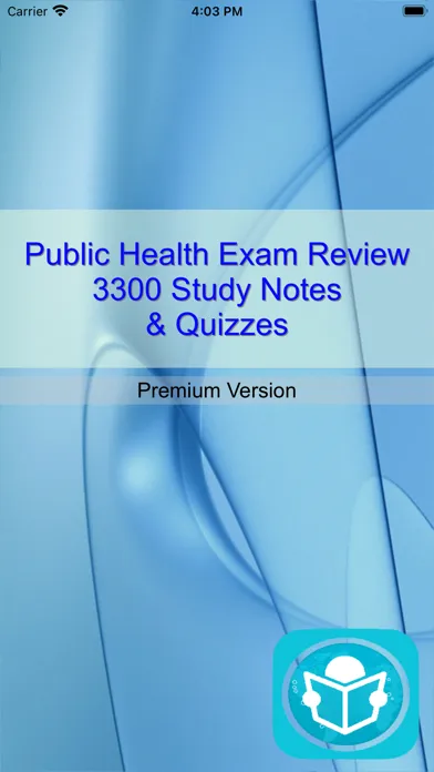 Public Health Exam Review App Screenshots