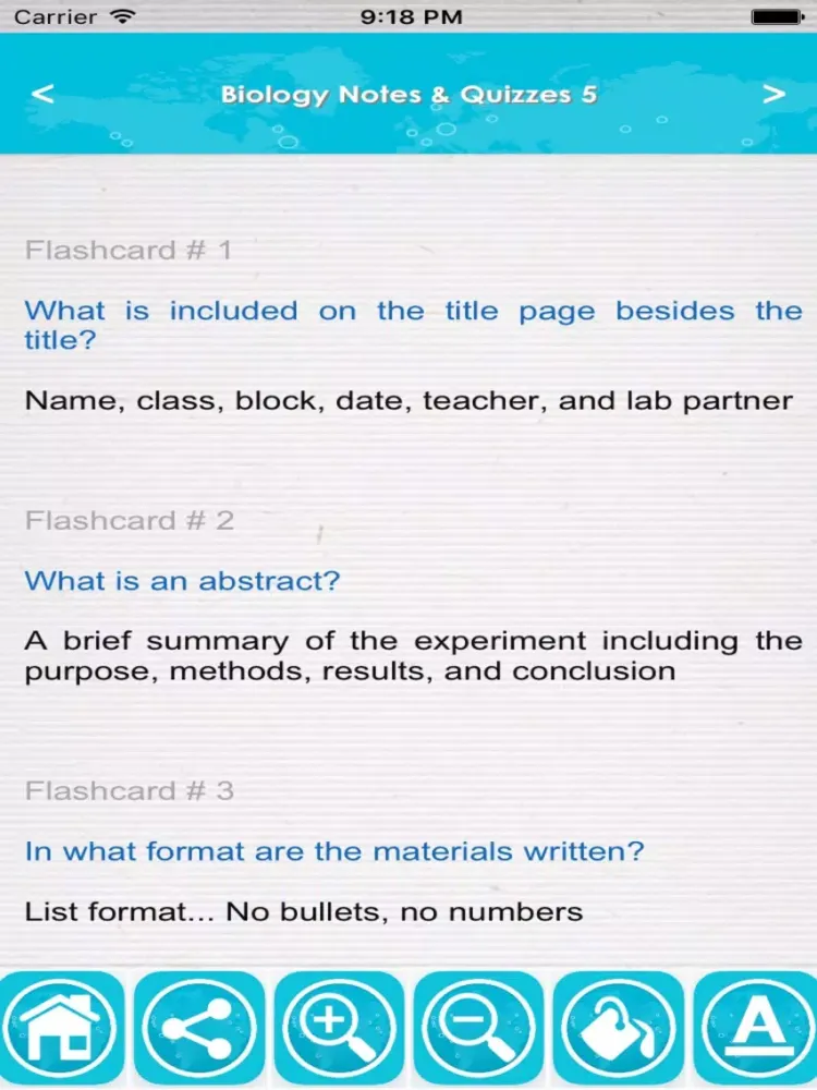 Zrzuty ekranu Biology Exam Review : 3200 Quiz & Study Notes iPad 