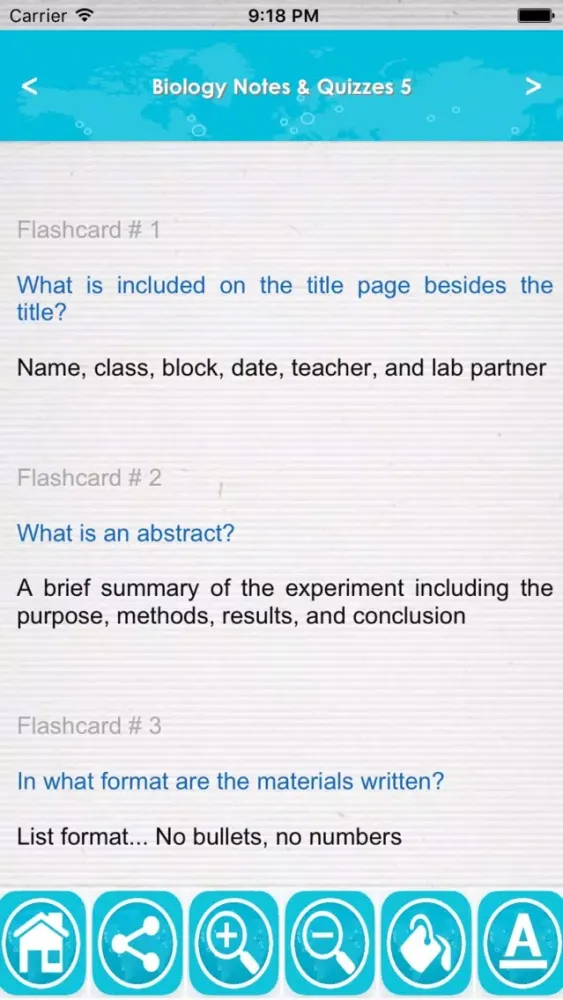 Zrzuty ekranu Biology Exam Review : 3200 Quiz & Study Notes