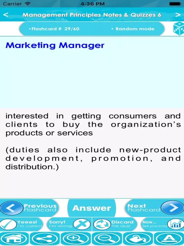 Management Exam Review : Q&A iPad  Screenshots