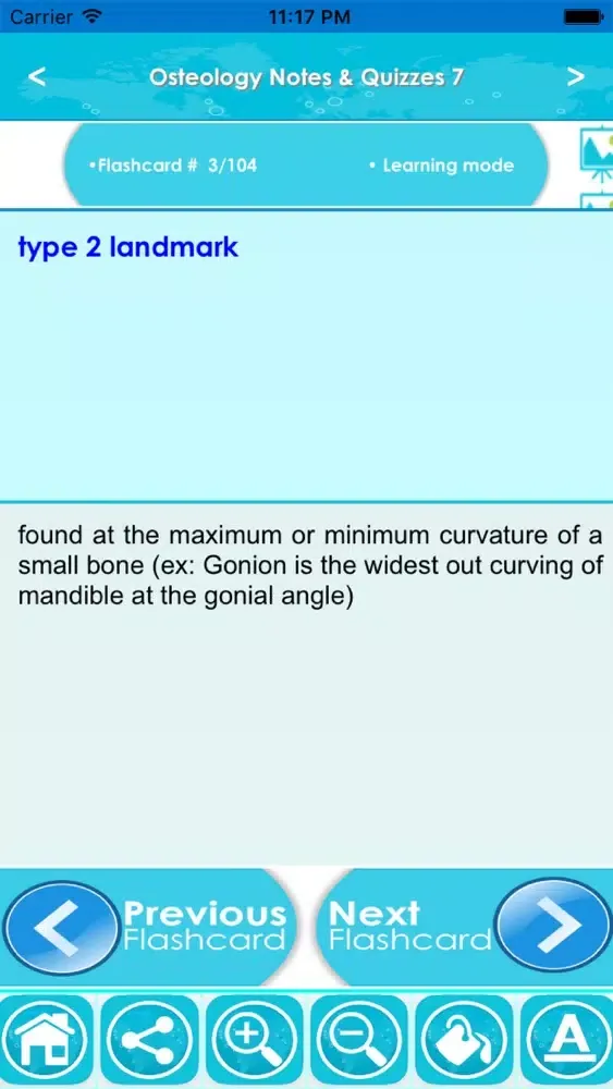 ภาพหน้าจอของ Osteology Exam Review App: Q&A