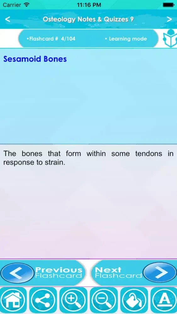 ภาพหน้าจอของ Osteology Exam Review App: Q&A