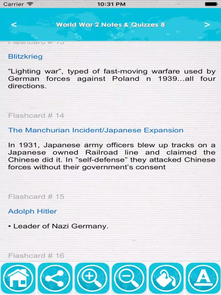 World War 2 Exam Review- Study Notes, Quiz & Terms iPad  Screenshots