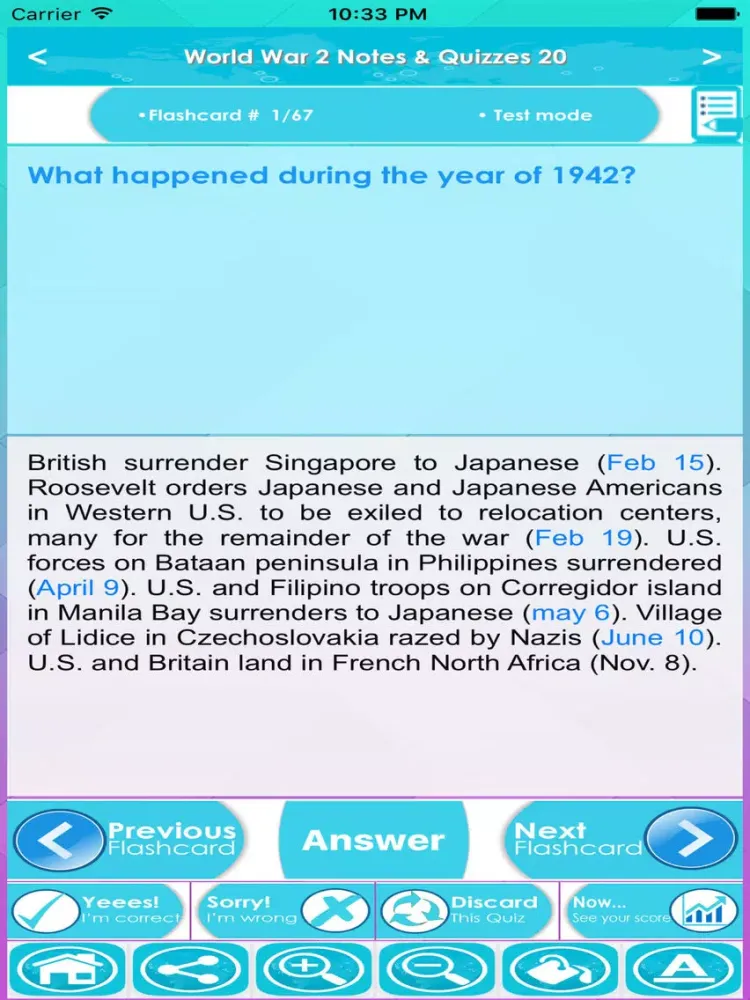 World War 2 Exam Review- Study Notes, Quiz & Terms iPad  Screenshots