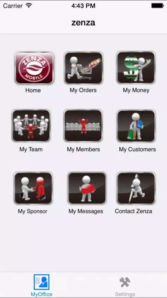 Capturas de tela do Zenza Mobile; by Zenza Life Sciences