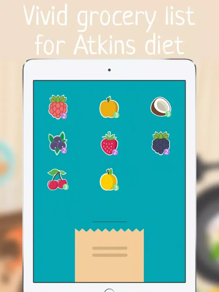 Atkins app Diet shopping list Food checker planner iPad  スクリーンショット
