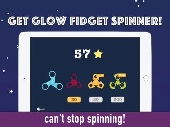 Fudget battle - Glow fidget spinners vs UFO iPad  Screenshots