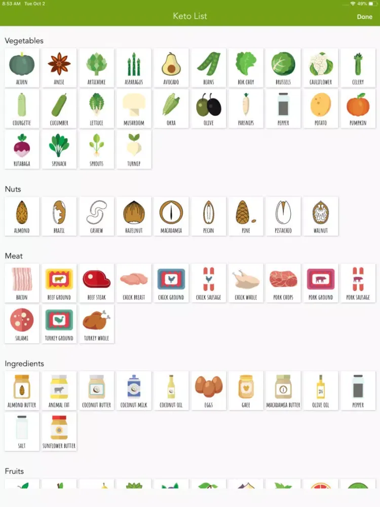 Скриншоты 30 Whole days The shoplist app iPad 