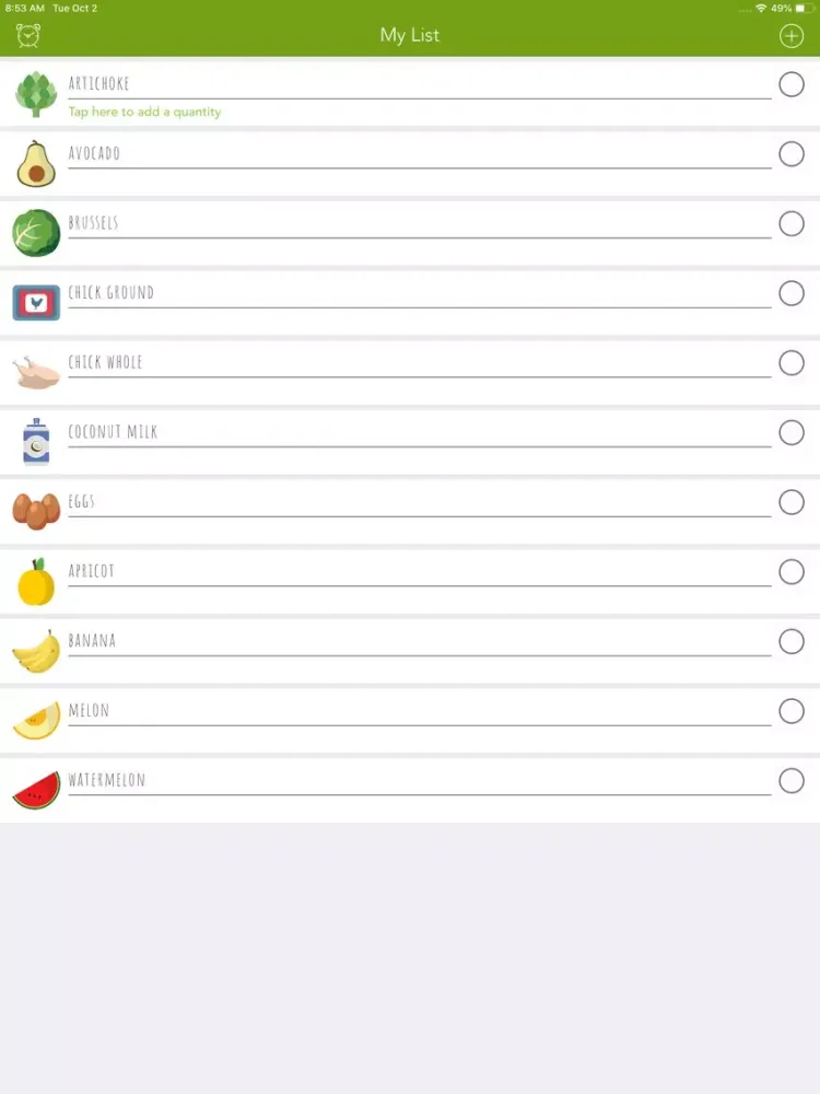 Скриншоты 30 Whole days The shoplist app iPad 
