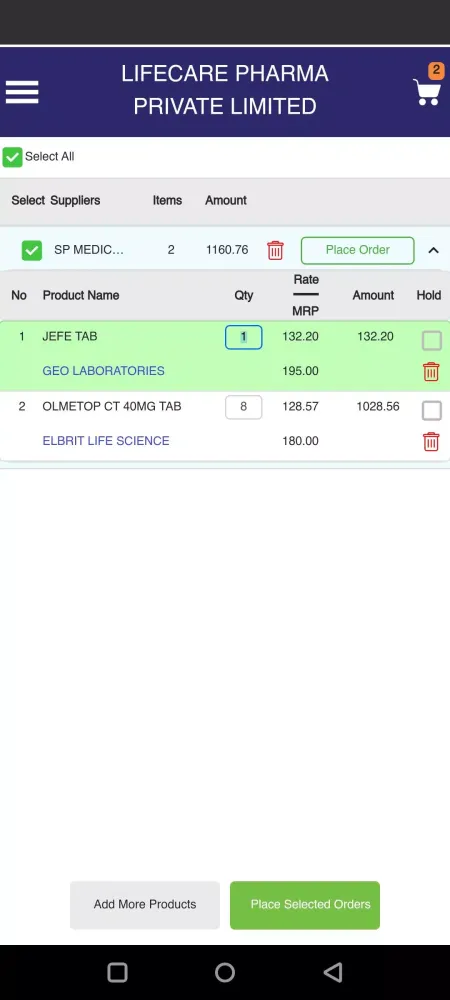 Captures d'écran de Lifecare Pharma