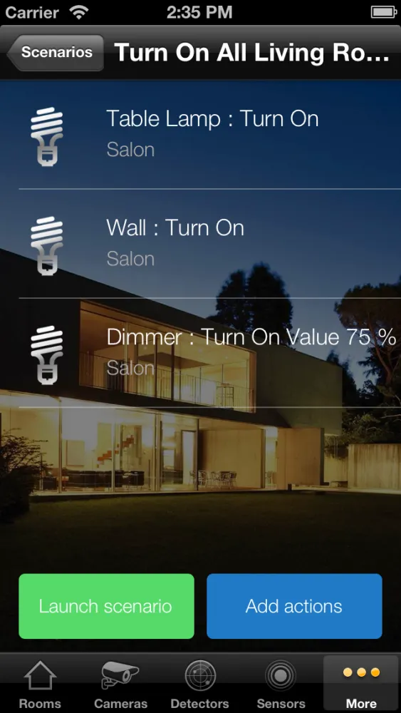 Скриншоты MyLifedomus KNX