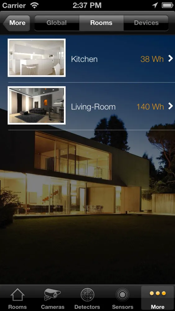Скриншоты MyLifedomus KNX