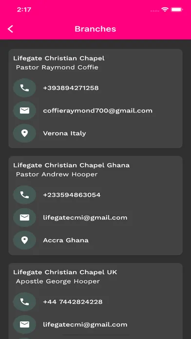 Captures d'écran de LIFEGATE CHRISTIAN CHAPEL