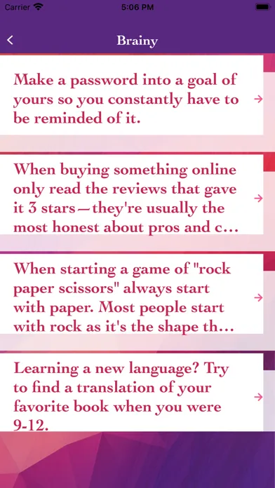 ภาพหน้าจอของ Life Hacks Pro & Weird Facts